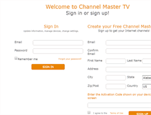 Tablet Screenshot of channelmastertv.com